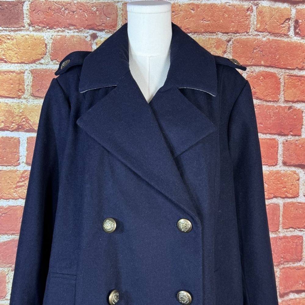 Lane Bryant Pea Coat Women's Size Unknown Dark Blue Double Breasted Jacket Lined